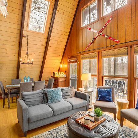 A-Frame Cabin With Hot Tub 1 Mi To Beech Mountain! Exterior photo